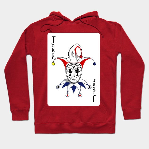 Joker Playing Card Hoodie by vladocar